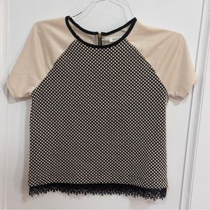Polkadot T-shirt, with lace trim from Weston size xs